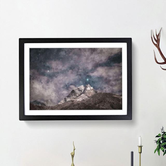 Stars Above the Himalayas - Picture Frame Painting Print East Urban Home Frame Option: Black Framed, Size: 33cm H x 45cm W x 2cm D on Productcaster.