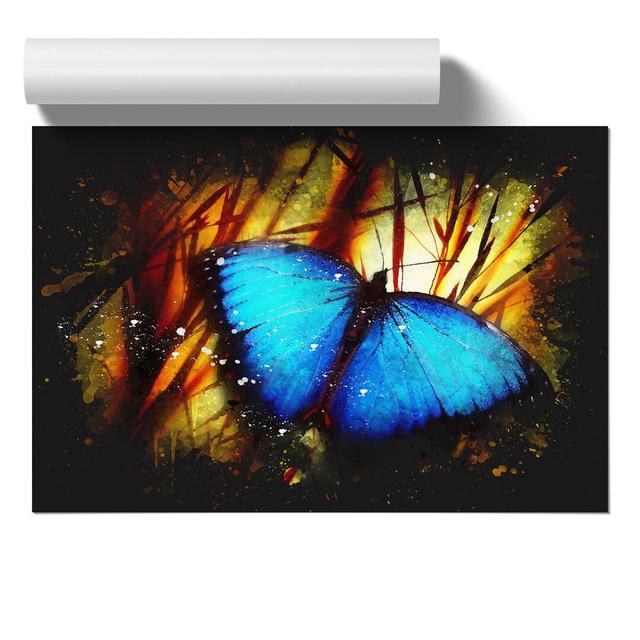 Butterfly Vol.7 Paint Splash - Unframed Graphic Art East Urban Home Size: 30cm H x 42cm W x 0.1cm D on Productcaster.