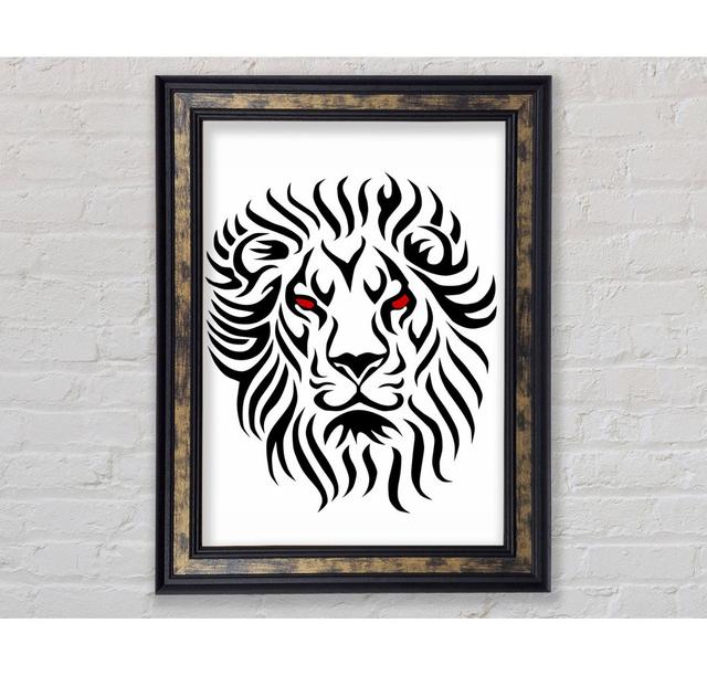 Fierce Lion Eyes Framed Print Bright Star Size: 42cm H x 21cm W on Productcaster.