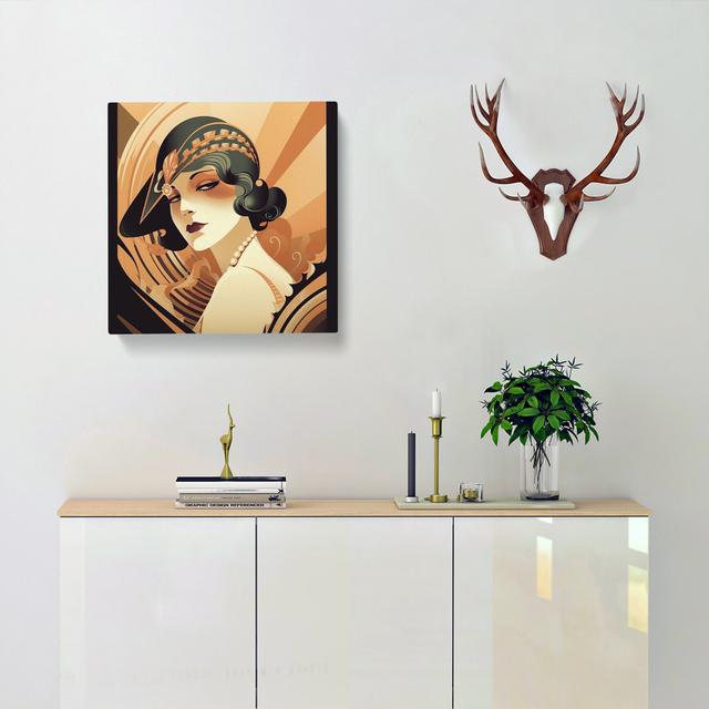 Woman Retro - No Frame Art Prints Marlow Home Co. Size: 50cm H x 50cm W x 3cm D on Productcaster.