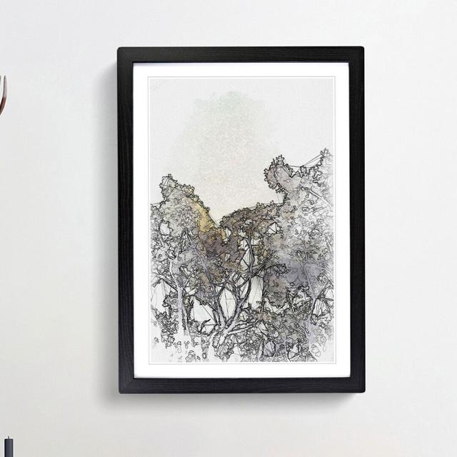 Branches of an Oak Tree in Abstract - Picture Frame Graphic Art Print East Urban Home Frame Option: Black Framed, Size: 48cm H x 36cm W x 2cm D on Productcaster.