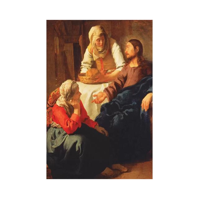 Christ in the House of Martha and Mary by Jan Vermeer - Wrapped Canvas Painting ClassicLiving Size: 66.04cm H x 45.72cm W x 3.81cm D on Productcaster.