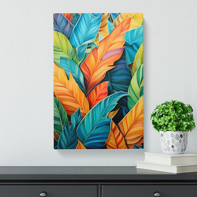 Tropical Leaf Colour Field - No Frame Print 17 Stories Size: 60cm H x 40cm W x 3cm D on Productcaster.