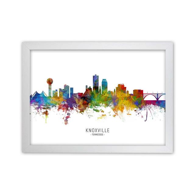 Knoxville Tennessee Skyline by Michael Tompsett - Print Ebern Designs Size: 25cm H x 34cm W x 3cm D, Format: White Framed on Productcaster.