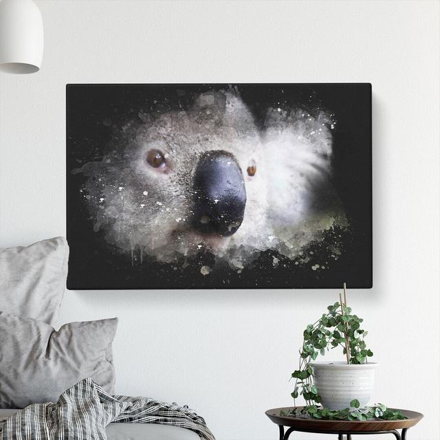 Koala Bear Vol.2 Paint Splash - Wrapped Canvas Print East Urban Home Size: 35cm H x 50cm W x 3cm D on Productcaster.