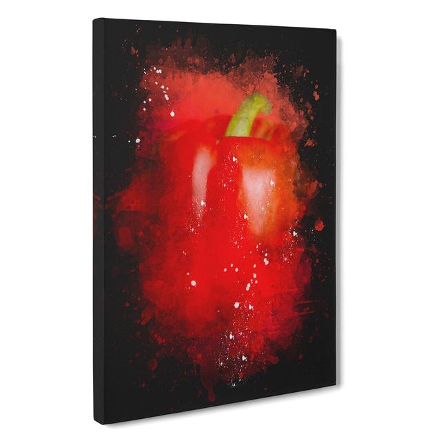 Solo Red Bell Pepper - Wrapped Canvas Graphic Art East Urban Home Size: 91cm H x 60cm W x 3cm D on Productcaster.