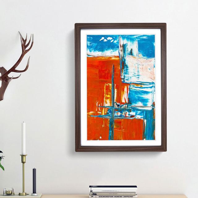 Abstract Art Painting Vol.332 by S.Johnson - Picture Frame Painting Print East Urban Home Size: 87cm H x 62cm W x 2cm D, Frame Option: Walnut Framed on Productcaster.