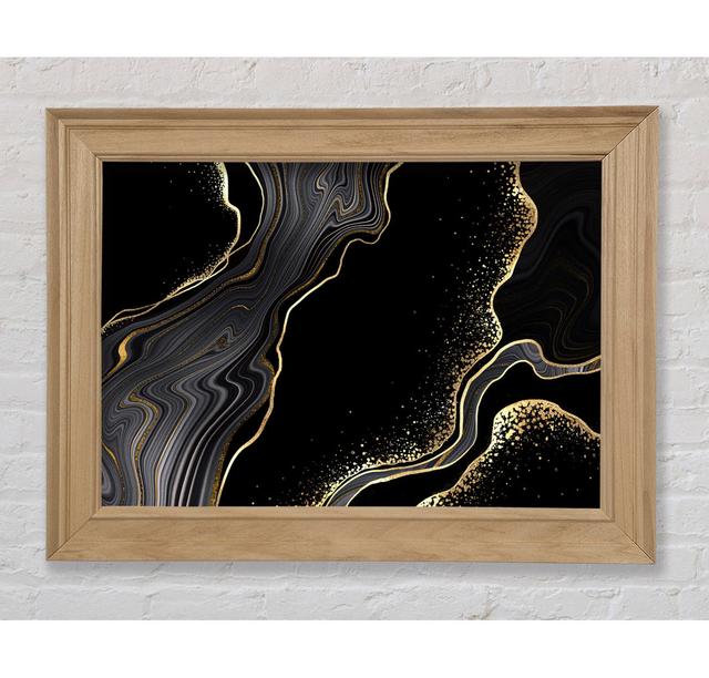 Black And Gold Flakes - Print Bright Star Size: 42cm H x 59.7cm W x 8cm D on Productcaster.