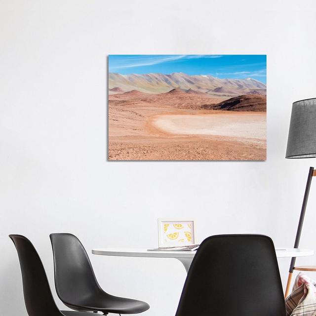 Desierto Del Diablo. The Argentinian Altiplano Along Routa 27 Between Pocitos And Tolar Grande - Wrapped Canvas Print Natur Pur Size: 66.04cm H x 101. on Productcaster.