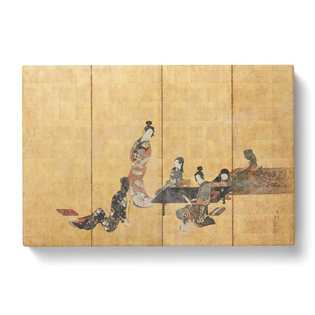 Parody of the Four Accomplishments by Shibata Zeshin - Wrapped Canvas Painting Print East Urban Home Size: 35cm H x 50cm W x 3cm D on Productcaster.