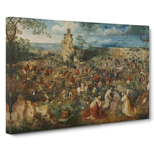 Christ Carrying the Cross by Pieter Bruegel the Elder - Wrapped Canvas Painting East Urban Home Size: 50cm H x 76cm W x 3cm D on Productcaster.