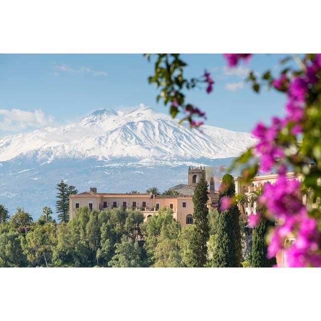 Etna View from Taormina, Sicily, Italy by GrigoryLugovoy - Wrapped Canvas Photograph Ebern Designs Size: 20cm H x 30cm W x 3.8cm D on Productcaster.