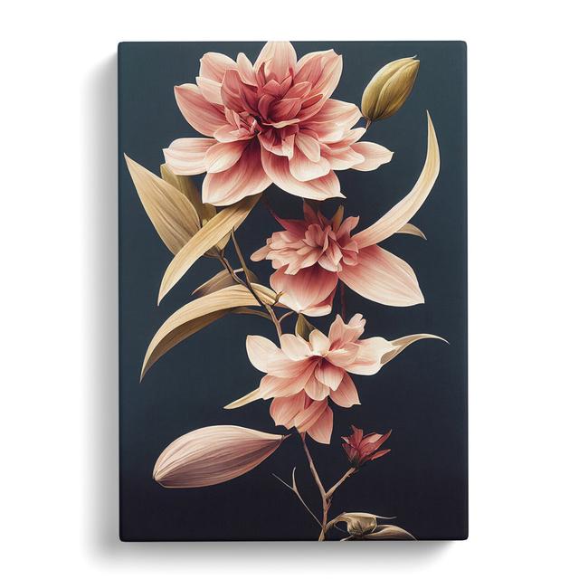 The Classic Flowers No.2 - Wrapped Canvas Graphic Art Marlow Home Co. Size: 60cm H x 40cm W x 3cm D on Productcaster.