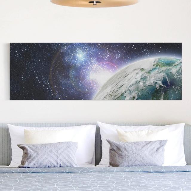 Leinwandbild Galaxy Light Ebern Designs Größe: 30 cm H x 90 cm B, Format: Leinwand 260g/m² on Productcaster.