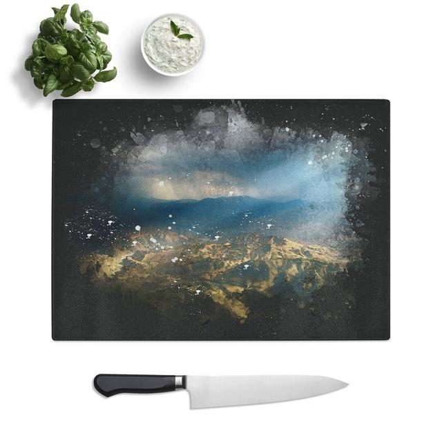 Sunlight over Lalibela in Ethiopia Paint Splash Chopping Board East Urban Home Size: 20cm W x 28.5cm L on Productcaster.