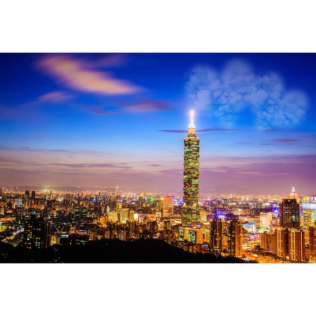 Taipei, Taiwan Evening Skyline by Nicholashan - Wrapped Canvas Photograph 17 Stories Size: 81cm H x 122cm W on Productcaster.