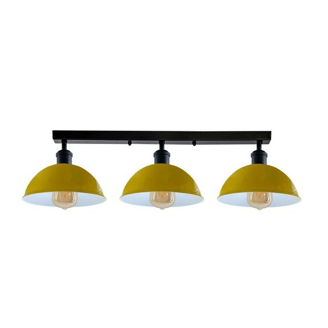 Emma-Jade 3-Light 50Cm Semi Flush Mount Ebern Designs Fixture Finish: Yellow on Productcaster.