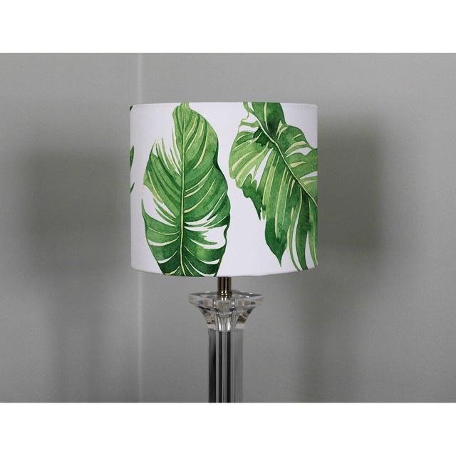 Isolated Leaves Cotton Drum Lamp Shade Bay Isle Home Size: 22cm H x 25cm W x 25cm D on Productcaster.