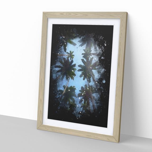 Palm Trees Vol.1 - Picture Frame Painting East Urban Home Size: 48cm H x 36cm W x 2cm D, Frame Option: Oak Framed on Productcaster.