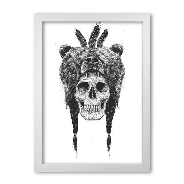 Dead Shaman by Mercedes Lopes Charro - Graphic Art on Paper East Urban Home Size: 84 cm H x 59.4 cm W x 5 cm D, Frame Options: White Grain on Productcaster.