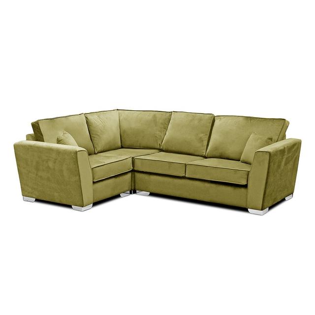 Quade Reversible Modular Corner Sofa Fairmont Park Upholstery Colour: Olive, Orientation: Left Hand Facing on Productcaster.