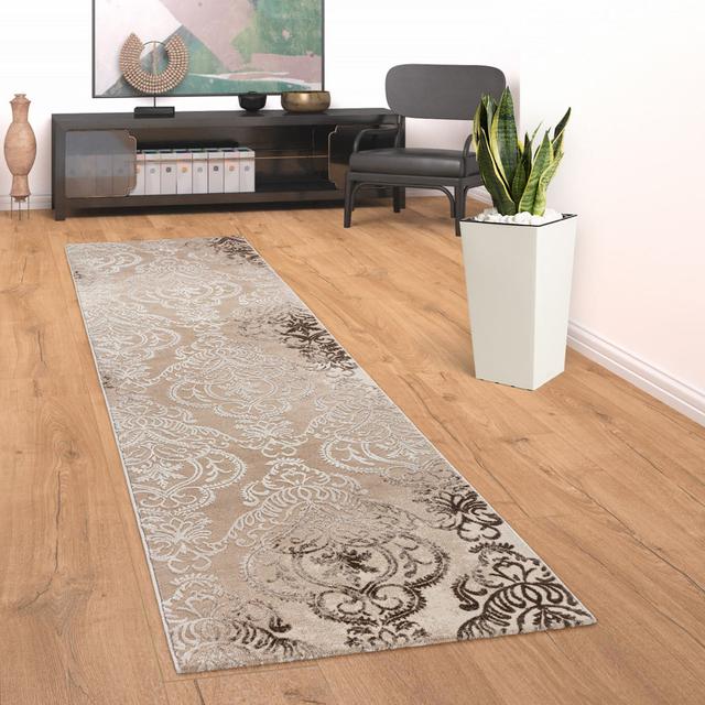 Farris Flatweave Beige/Grau Rug Rosdorf Park Rug Size: Runner 80 x 300cm on Productcaster.