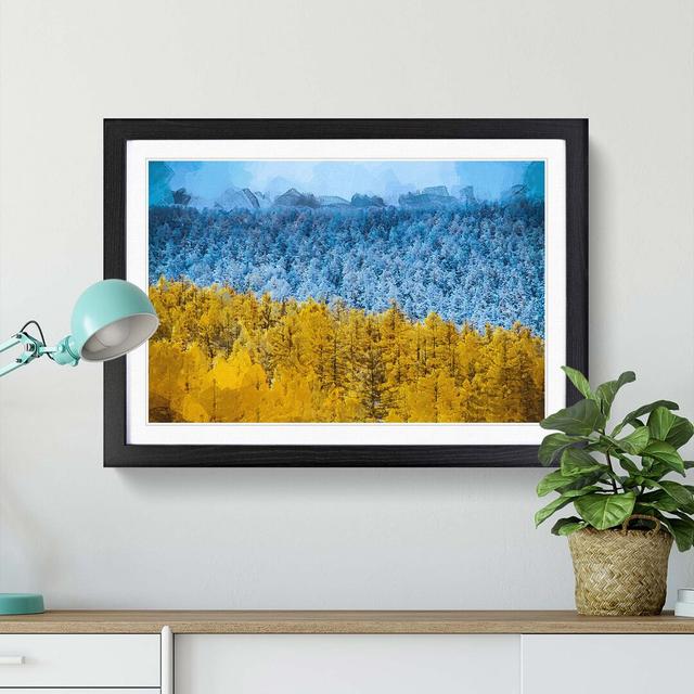 The Two Forests in Abstract - Picture Frame Graphic Art Print East Urban Home Frame Option: Black, Size: 35cm H x 50cm W x 2cm D on Productcaster.