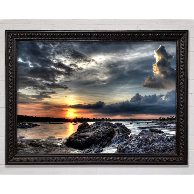 Sunset Storm Framed Print Bright Star Size: 84.1cm H x 118.9cm W on Productcaster.