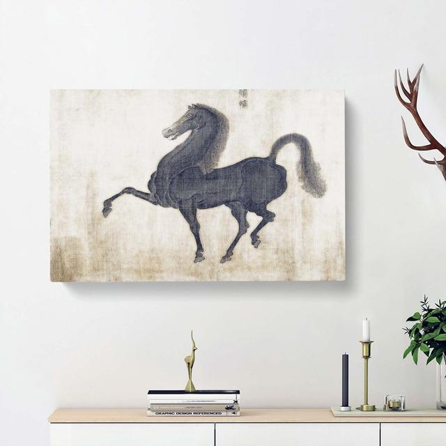 Stallion by Zhao Mengfu - Wrapped Canvas Painting East Urban Home Size: 50cm H x 76cm W x 3cm D on Productcaster.