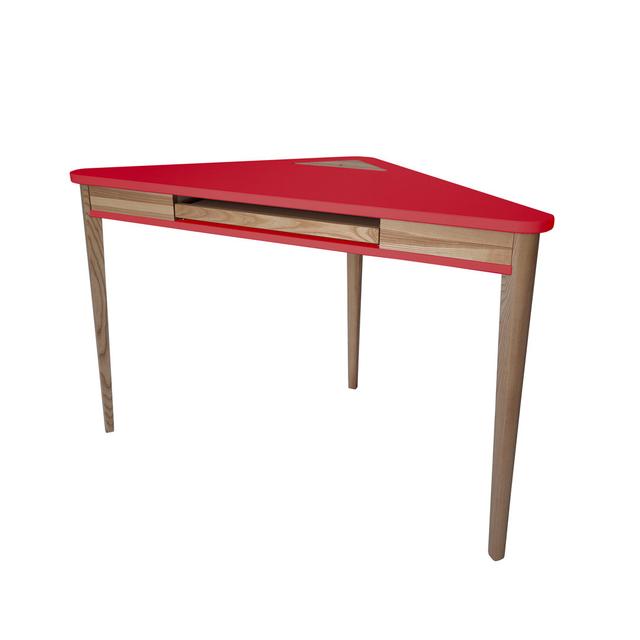 Honey Corner Computer Desk Isabelline Top Colour: Pure Red on Productcaster.