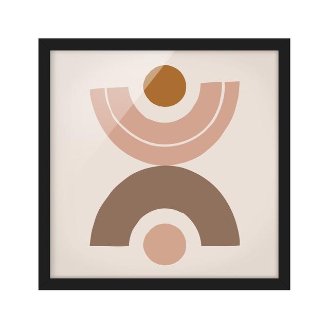 Line Art Abstract Shapes Pastel - Picture Frame Graphic Art George Oliver Format: Black, Size: 50cm H x 50cm W x 2cm D, Matte Colour: No Matte on Productcaster.