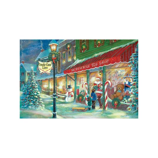 'Candy Cane Lane' Graphic Art Print on Wrapped Canvas The Seasonal Aisle Size: 45.72cm H x 66.04cm W x 1.91cm D on Productcaster.