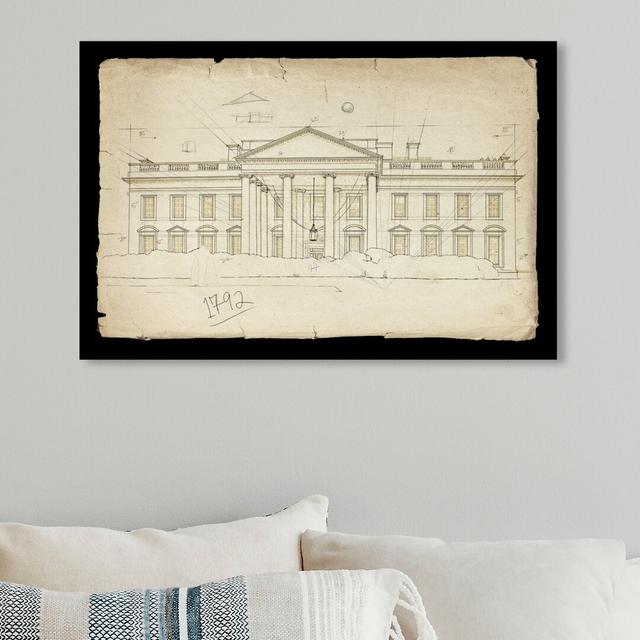 'The White House 1792' Graphic Art on Wrapped Canvas East Urban Home Size: 50.8 cm H x 76.2 cm W on Productcaster.