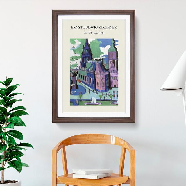 View of Dresden by Ernst Ludwig Kirchner - Picture Frame Art Prints East Urban Home Frame Option: Walnut, Size: 65cm H x 48cm W x 2cm D on Productcaster.