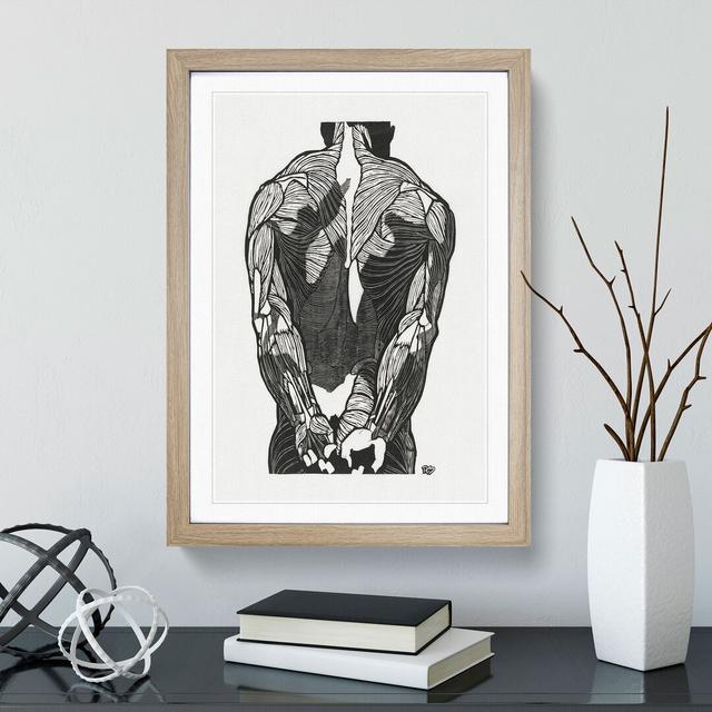 Anatomical Study of a Man Vol.2 by Reijer Stolk - Picture Frame Painting East Urban Home Frame Option: Oak, Size: 90cm H x 65cm W x 2cm D on Productcaster.