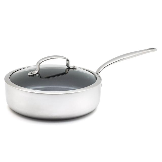 Greenpan Barcelona Evershine 3-Ply Stainless Steel 24cm/3.1 Litres Saute Pan with Lid GreenPan on Productcaster.