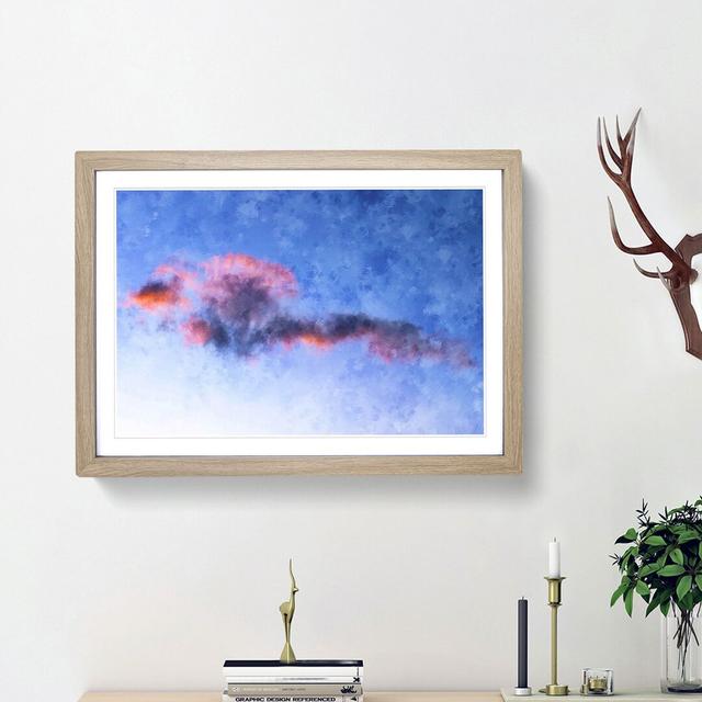 Cloud Art - Picture Frame Painting Print East Urban Home Size: 45cm H x 63cm W x 2cm D, Frame Option: Oak Framed on Productcaster.