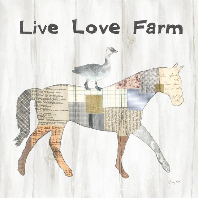 Farm Family V by Courtney Prahl - Wrapped Canvas Print August Grove Size: 76cm H x 76cm W x 3.8cm D on Productcaster.