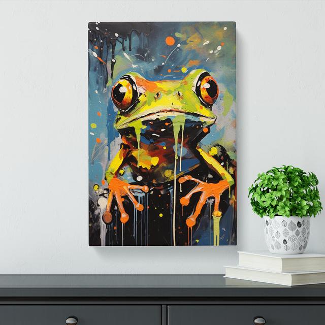 Frog Expressionism - Print Marlow Home Co. Size: 50cm H x 35cm W x 3cm D on Productcaster.