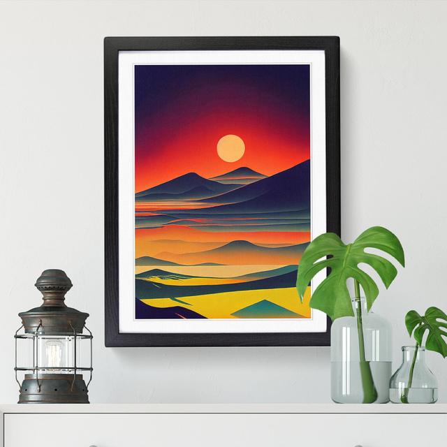 Sunset Color Field - Picture Frame Print Big Box Art Frame Option: Black, Size: 46cm H x 25cm W x 2cm D on Productcaster.