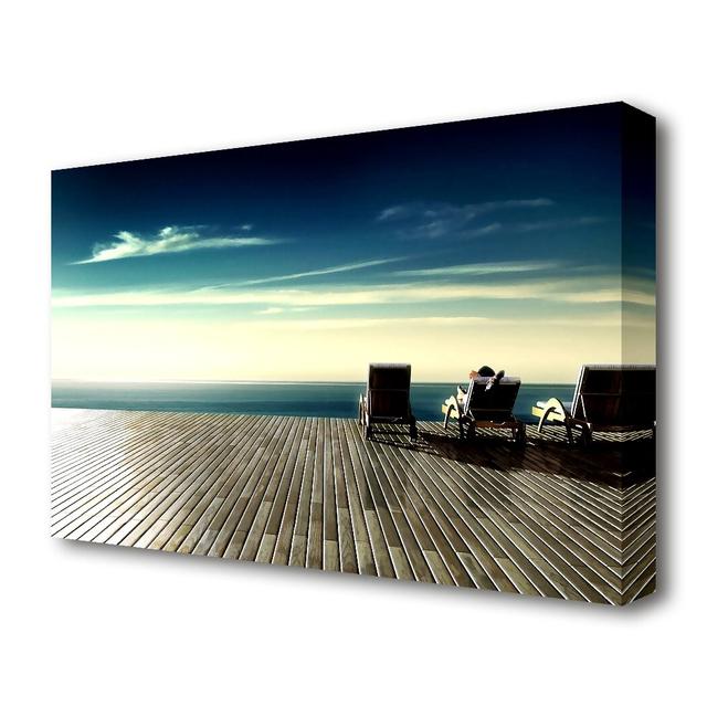 'Relax Seascape' Photographic Print on Canvas East Urban Home Size: 101.6 cm H x 142.2 cm W on Productcaster.