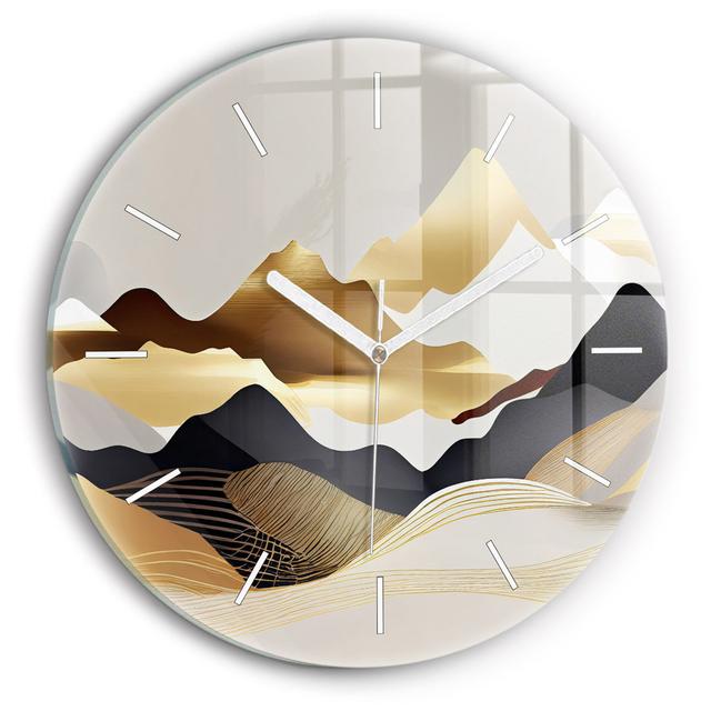 Glass Wall Clock East Urban Home on Productcaster.