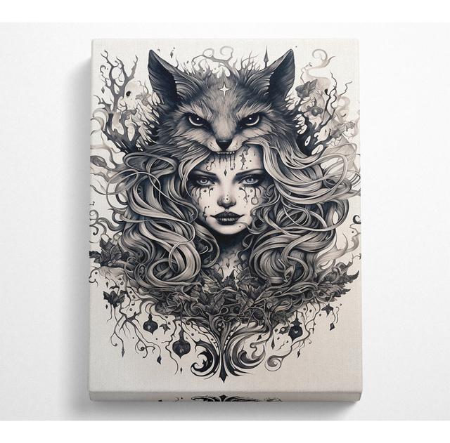 Wolf Woman Canvas Art Print Fairmont Park Size: 50.8cm H x 81.3cm W on Productcaster.