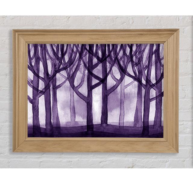 Purple Woodland - Single Picture Frame Art Prints Bright Star Size: 42cm H x 59.7cm W x 8cm D on Productcaster.