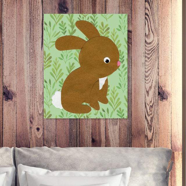 'R Rabbit Grass' Graphic Art on Wrapped Canvas East Urban Home Size: 40.6 cm H x 33 cm W on Productcaster.