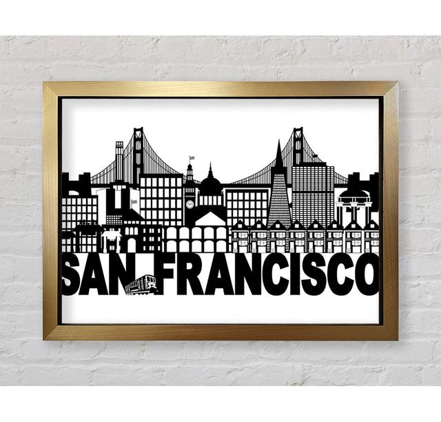 Outline Of The City 3 - Single Picture Frame Art Prints Bright Star Size: 84.1cm H x 118.9cm W x 3.4cm D on Productcaster.