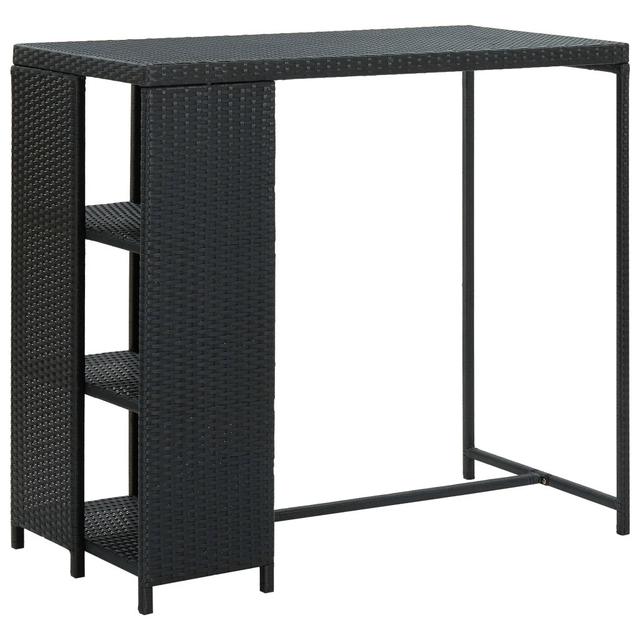 Bartisch Gardette aus Polyrattan Garten Living Farbe: Schwarz on Productcaster.