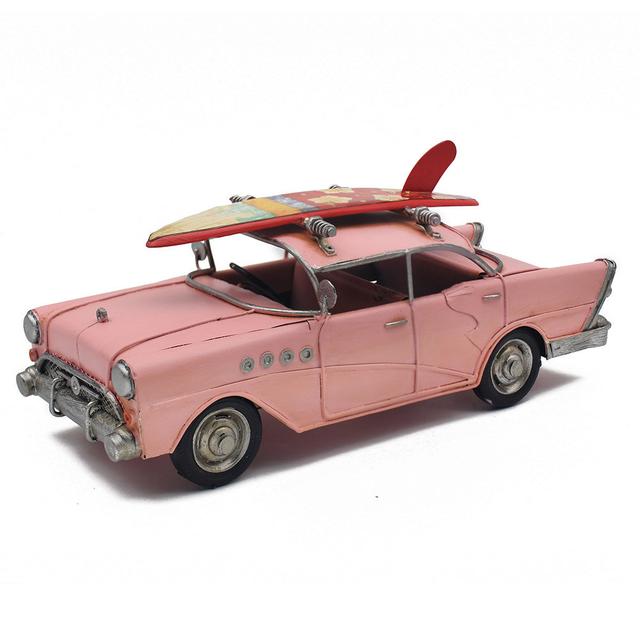 Adli Car with Surfboard Sculpture Highland Dunes Finish: Pink, Size: 28" H x 12" W x 12" D on Productcaster.