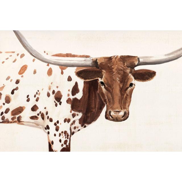 Spotted Steer I by Annie Warren - Wrapped Canvas Print Gracie Oaks Size: 30cm H x 46cm W x 3.8cm D on Productcaster.