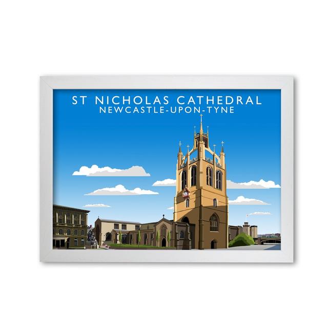 St Nicholas Cathedral Newcastle-Upon-Tyne by Richard O'Neill - Print 17 Stories Frame Option: White, Size: 59.4 cm H x 81.4 cm W x 3 cm D on Productcaster.